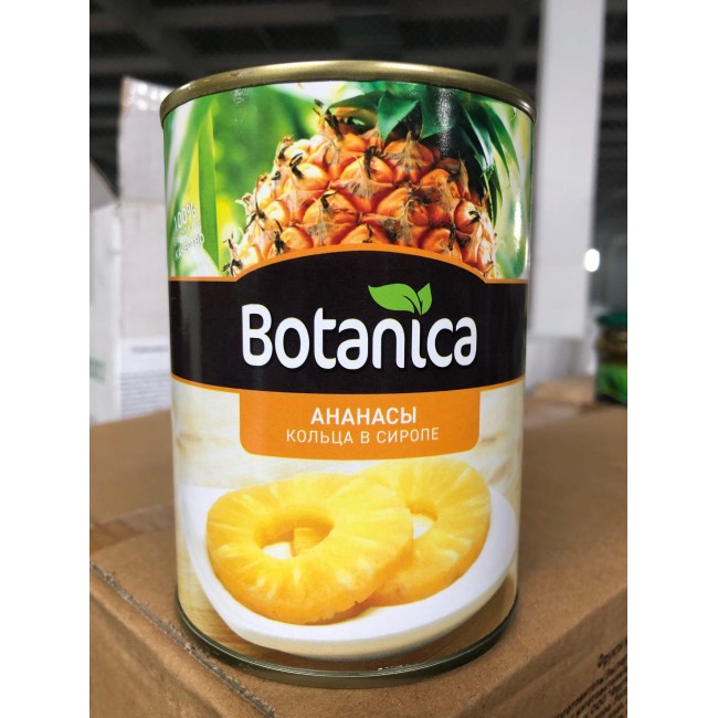Ананасы кольца Botanica консерв. 24*850мл/830г ж/б, Вьетнам
