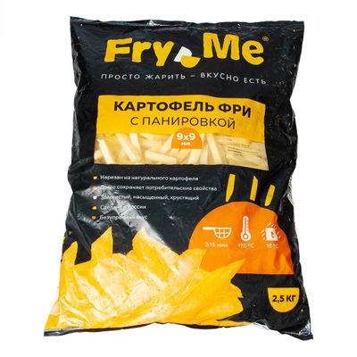 Картофель фри зам. Fry Me 9х9 с панировкой (FMS9) 5*2,5кг